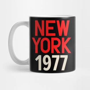 Iconic New York Birth Year Series: Timeless Typography - New York 1977 Mug